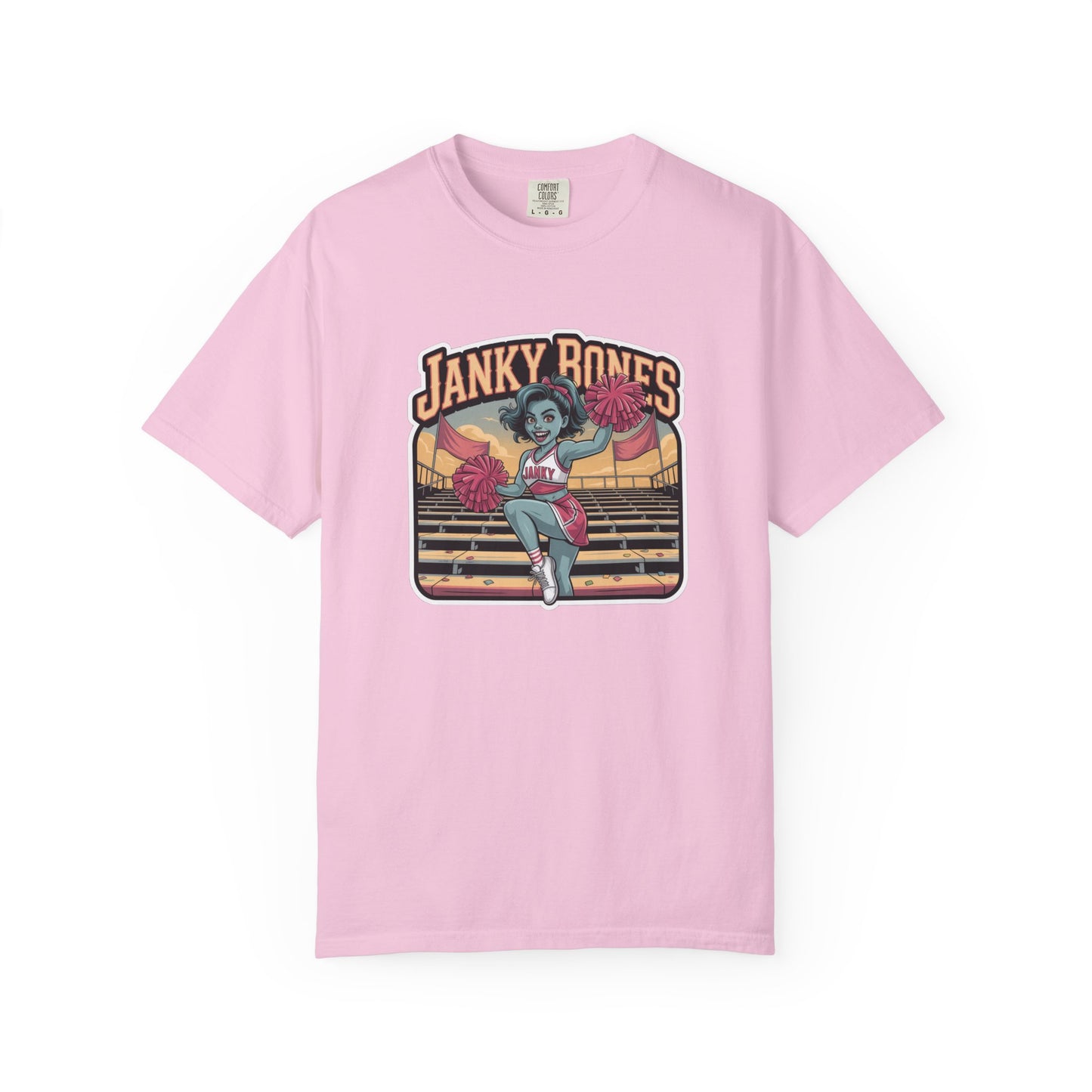 Janky Bones Hooray for Horror – Zombie Cheer Shirt Premium Tee (One Sided)