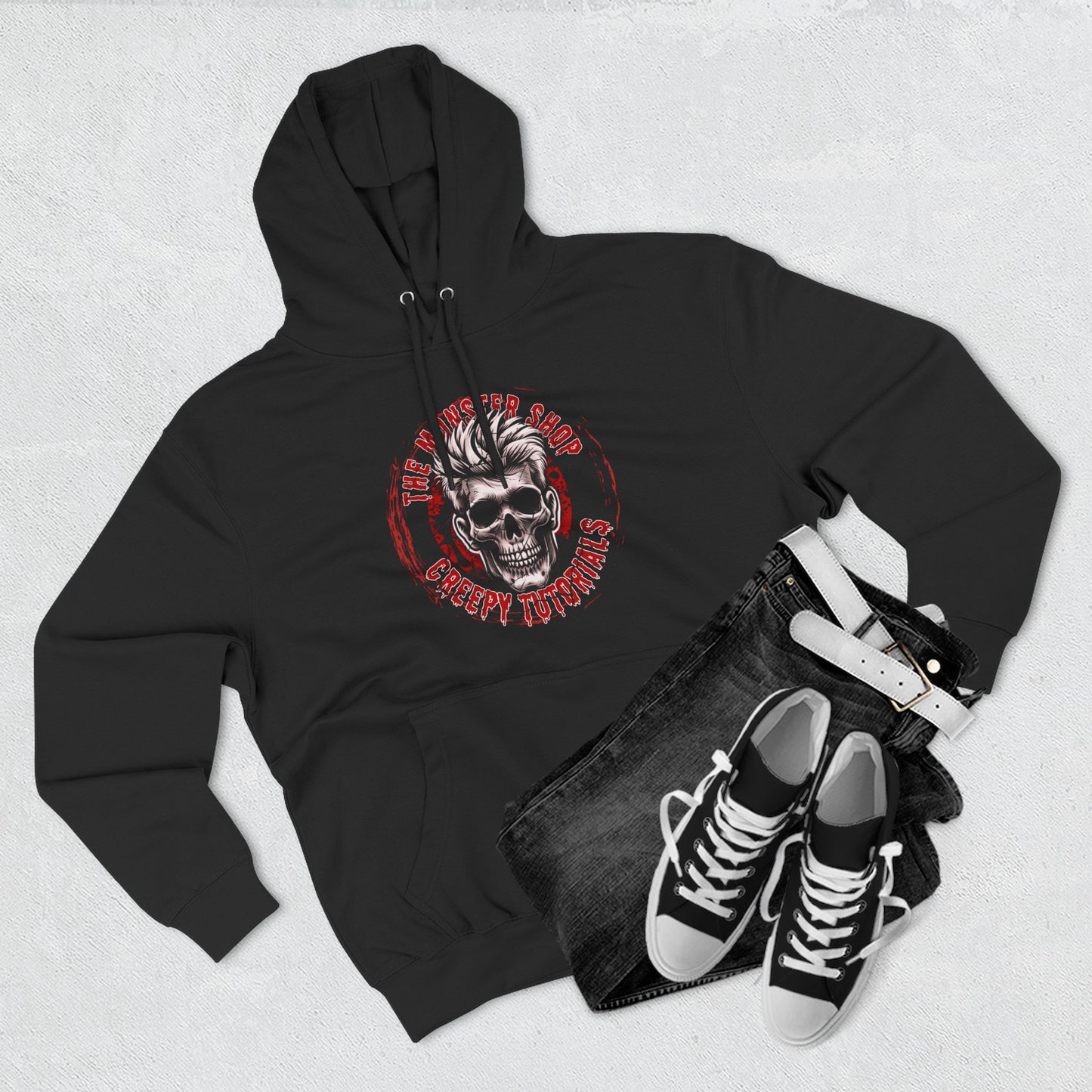 New! The Monster Shop Creepy Tutorials "BullsEye" (Single Sided) Front Premium Hoodie