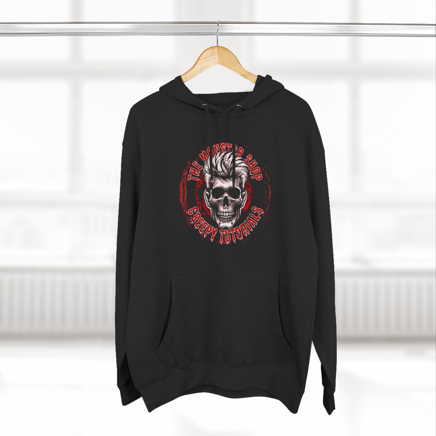 New! The Monster Shop Creepy Tutorials "BullsEye" (Single Sided) Front Premium Hoodie